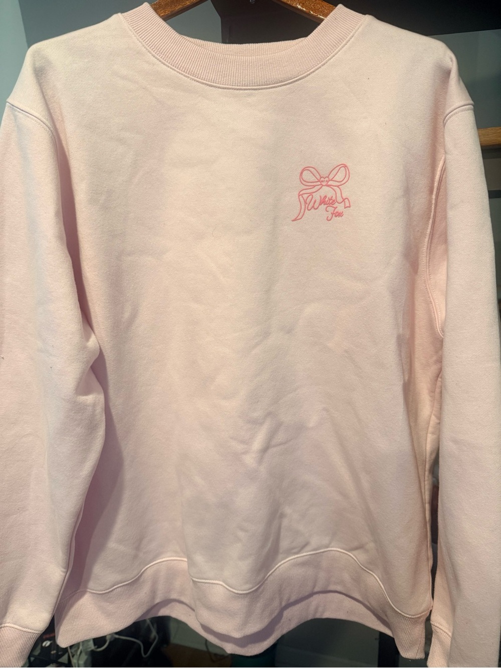 Light Pink White Fox Crewneck Sweatshirt
